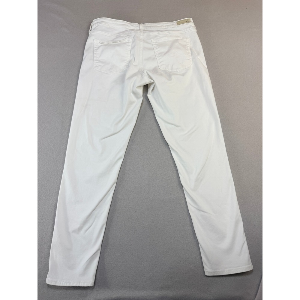 AG Adriano Goldschmied The Abbey Ankle White Mid Rise Super Skinny Jeans 32R - Picture 2 of 7